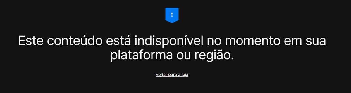 O próximo jogo grátis da Epic Games não está disponível no Brasil