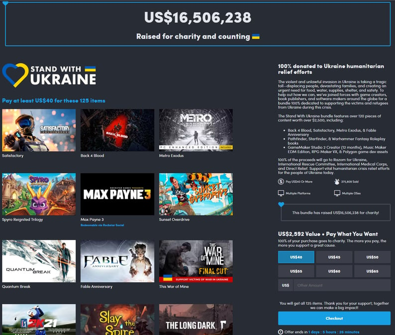 Humble Ukraine Bundle offers Back 4 Blood and more