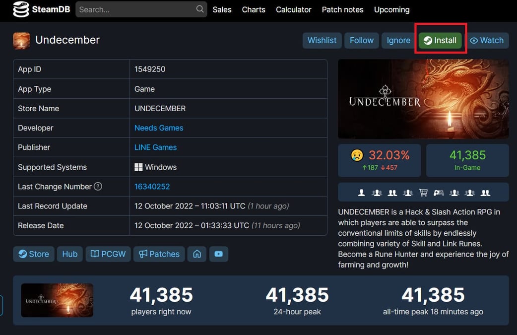 UNDECEMBER en Steam