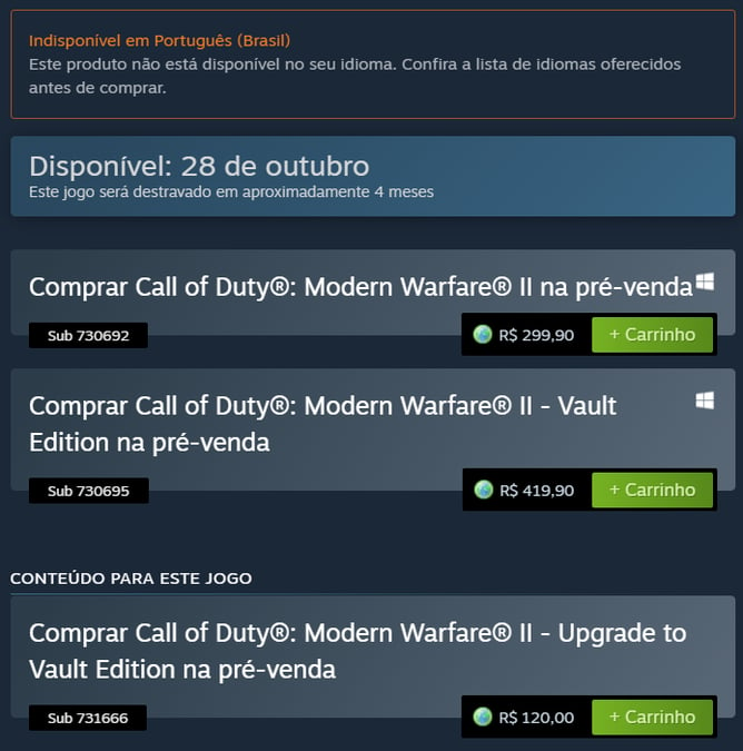 Call of Duty: Modern Warfare II - Upgrade to Vault Edition Steam