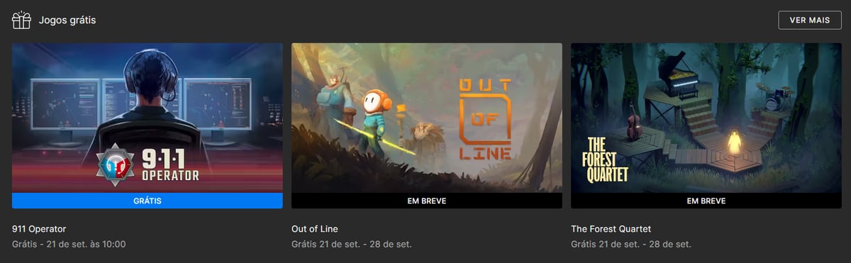 Jogos Grátis da Epic Games (21/09/23): Out of Line e The Forest Quartet