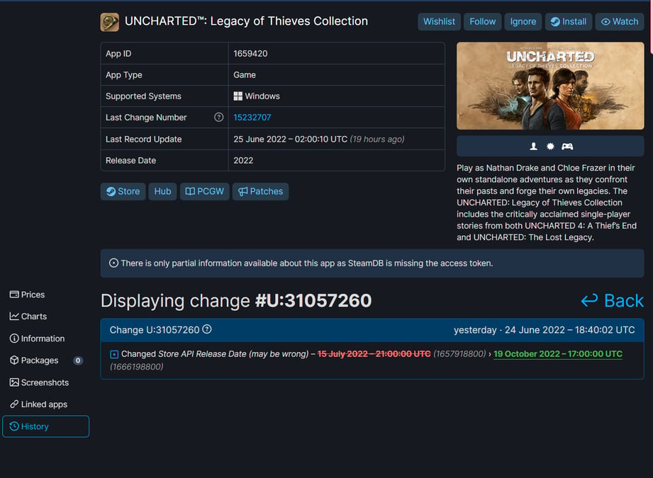 Uncharted: Legacy of Thieves Collection chega no PC via Steam em outubro