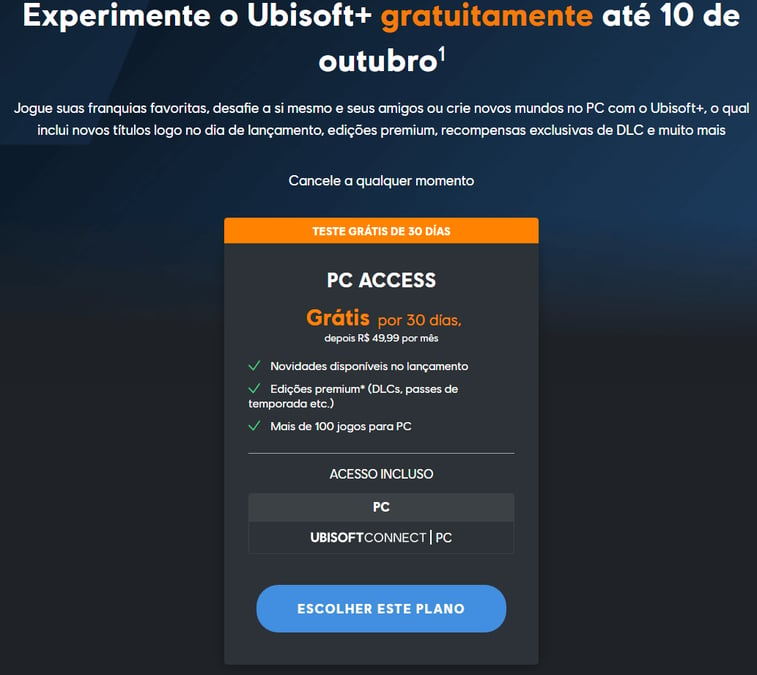 Ubisoft Plus: Ubisoft oferece um mês grátis para todos