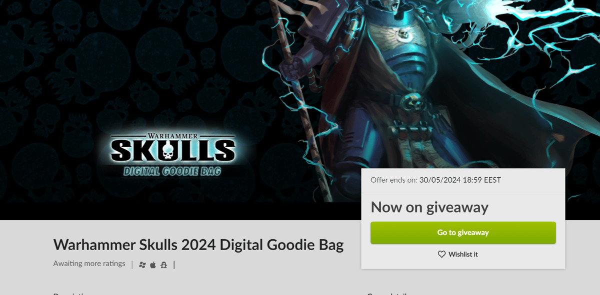 Warhammer Skulls 2024 Digital Goodie Bag está de graça para PC