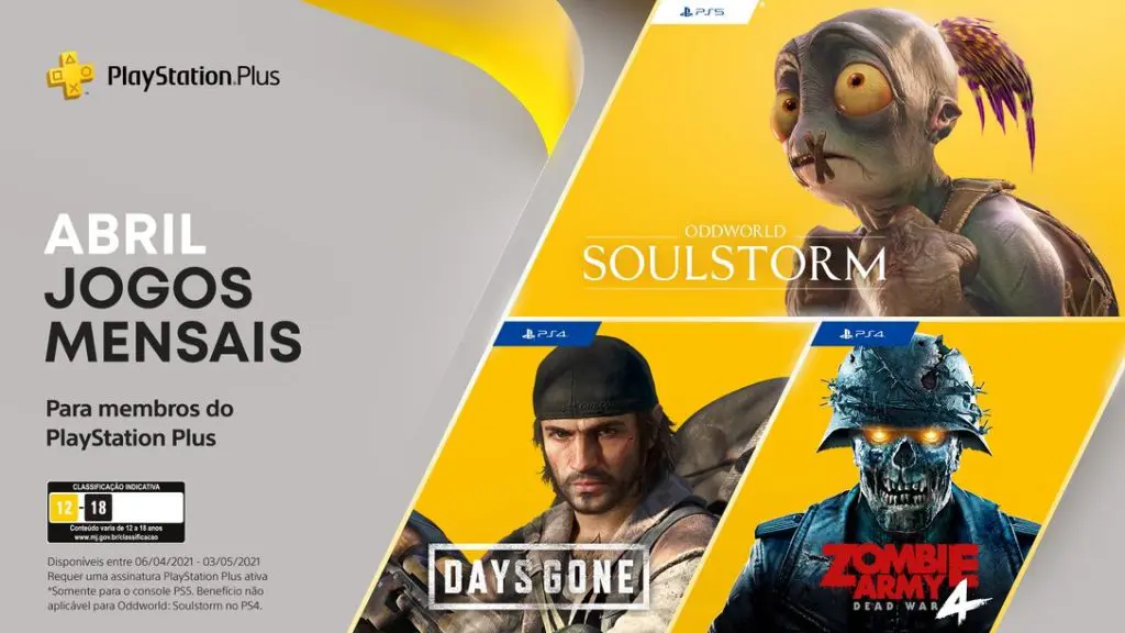 Jogos grátis Playstation Plus Abril PS4