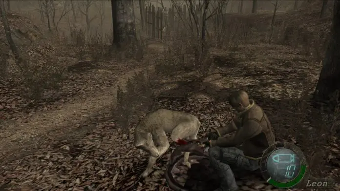 resident evil 4 - leon saving the dog resident evil 4 - leon saving the dog