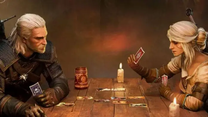 Geralt e Ciri jogando Gwent Geralt e Ciri jogando Gwent