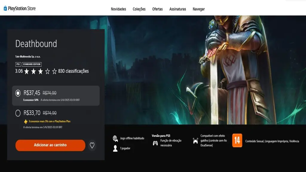 Deathbound na PS Store 