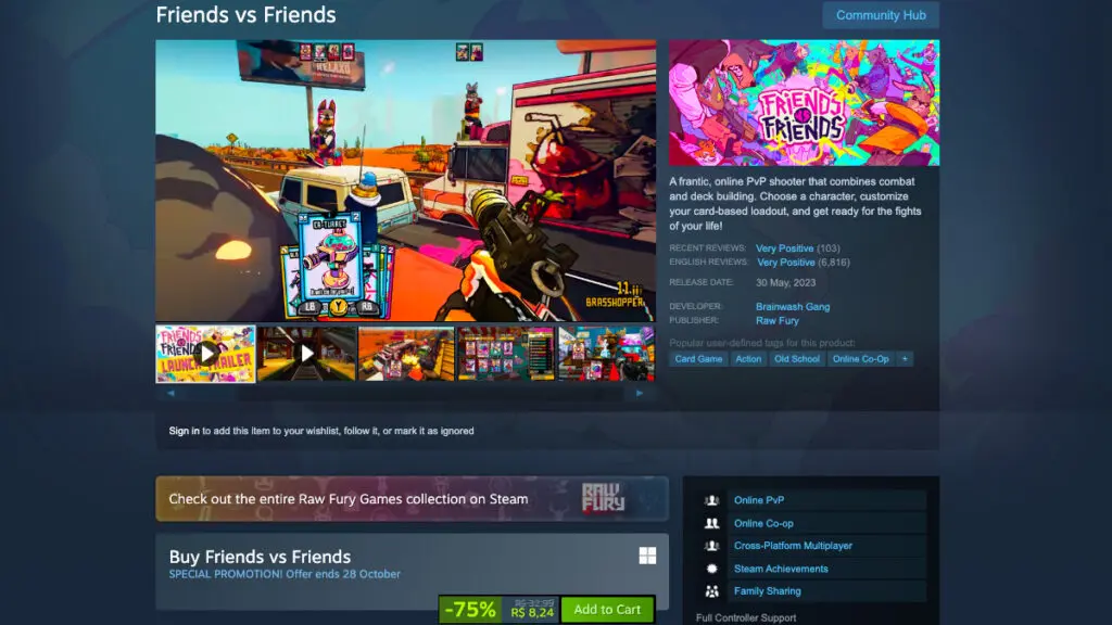 Friends vs Friends no Steam