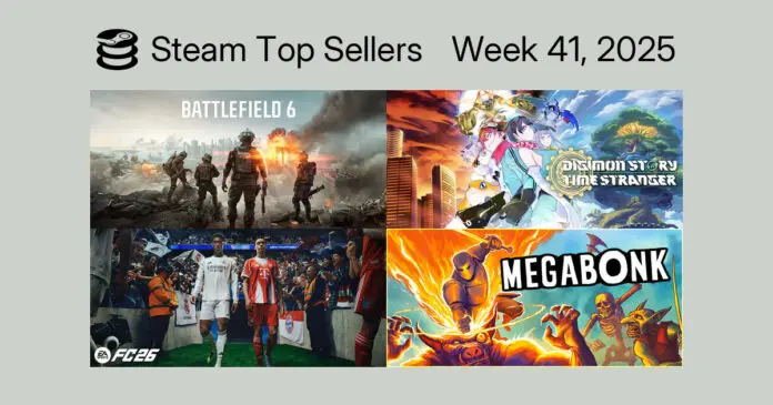 Mais vendidos no Steam - 07-10-25 Mais vendidos no Steam - 07-10-25