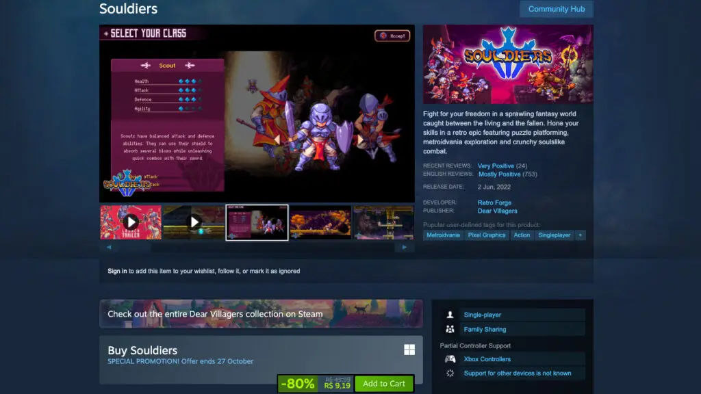 Souldiers no Steam