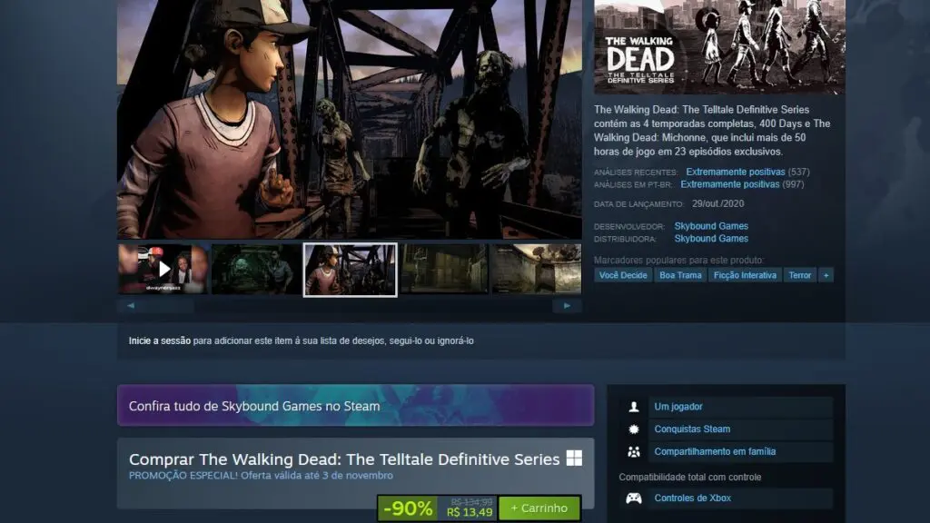 The Walking Dead: The Telltale Definitive Series no Steam