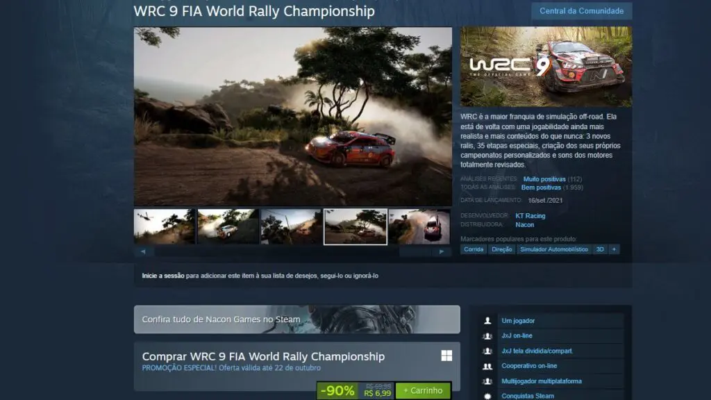WRC 9 no Steam