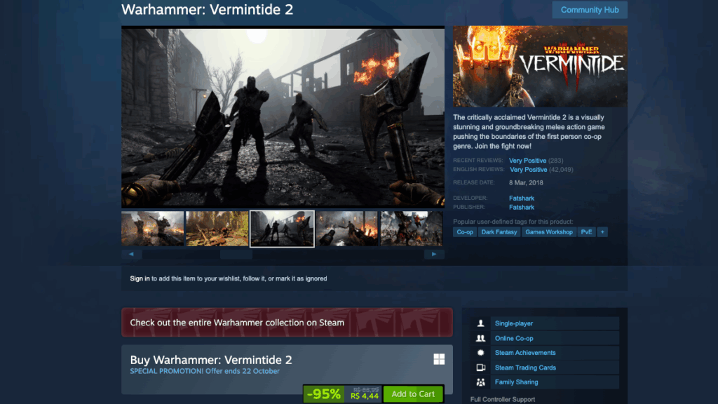 Warhammer: Vermintide 2 no Steam