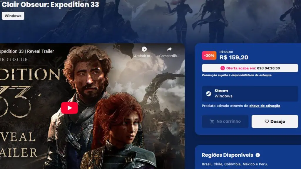 Clair Obscur: Expedition 33 na Nuuvem