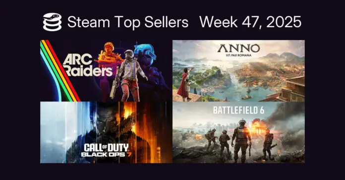 Mais rentáveis - Steam - 11 a 18 de novembro de 2025 Mais rentáveis - Steam - 11 a 18 de novembro de 2025