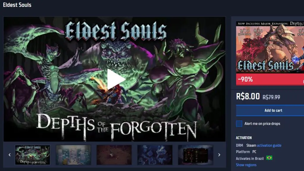 Eldest Souls no Gamersgate