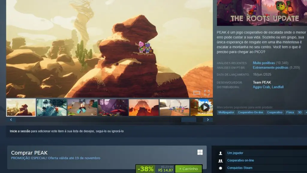 PEAK no Steam