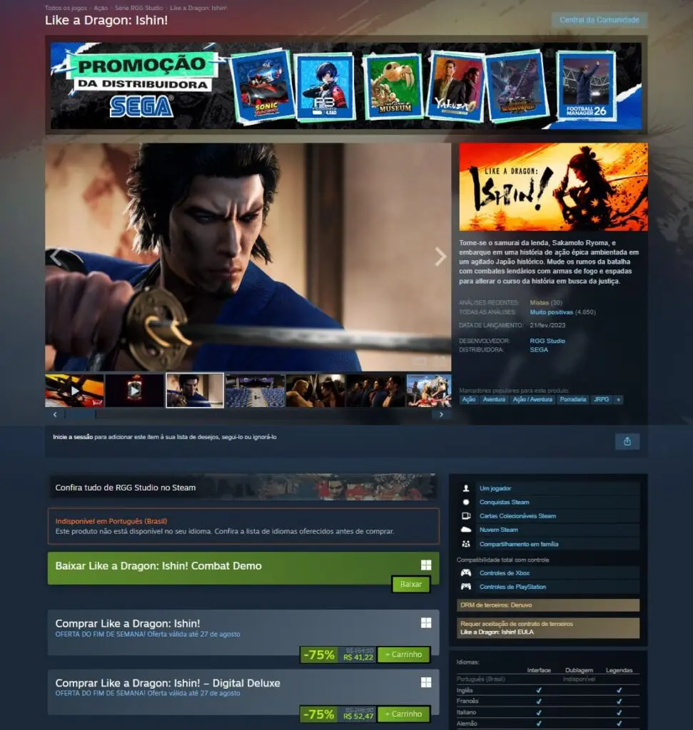 Like a Dragon: Ishin!