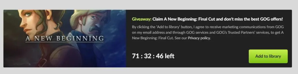 A New Beginning: Final Cut