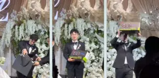 Noivo chora ao ganhar placa de vídeo rara de presente de casamento avaliada em 12 mil dólares Noivo chora em casamento ao receber de presente GPU rara de sua esposa