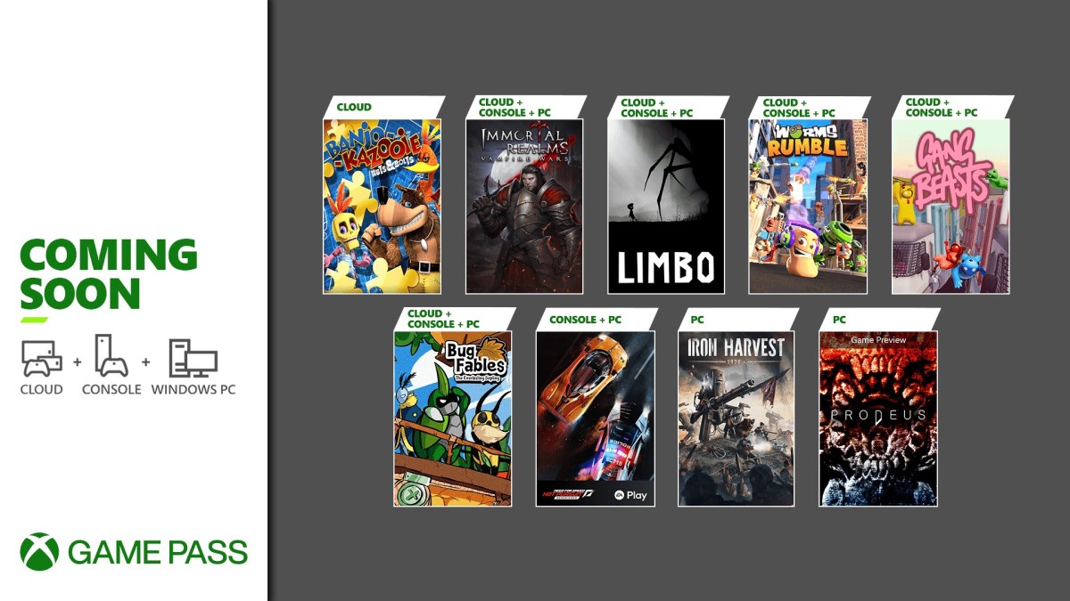 Xbox Game Pass' tem novos jogos
