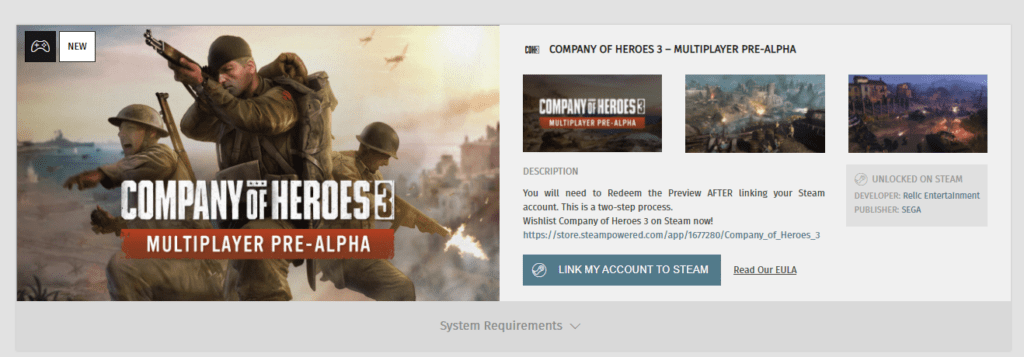 Company of Heroes 3 Online Store