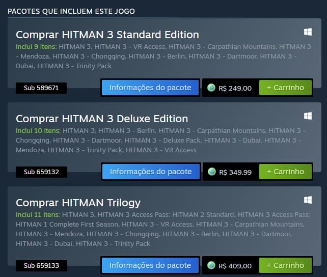 HITMAN 3 - Trinity Pack on Steam