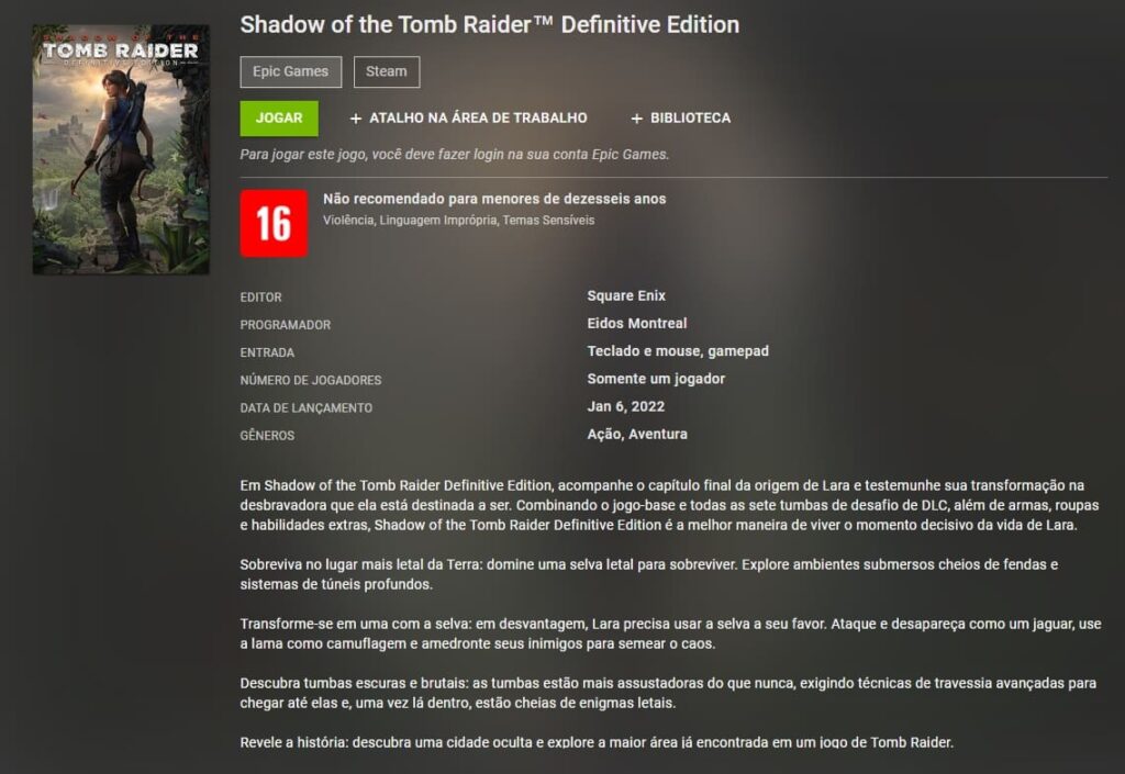 Shadow of The Tomb Raider Geforce Now
