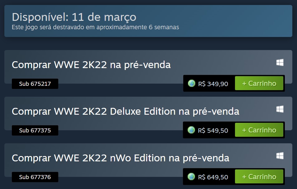 Comprar WWE 2K22 Deluxe Edition Steam