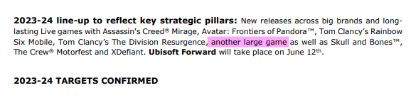 Ubisoft quer lançar 10 jogos antes de abril de 2024