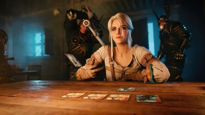 Ciri jogando Gwent