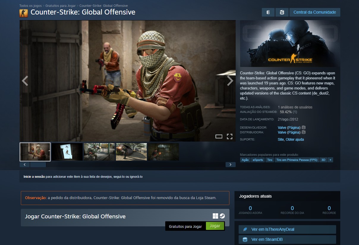 Counter-Strike: Global Offensive é relançado no Steam