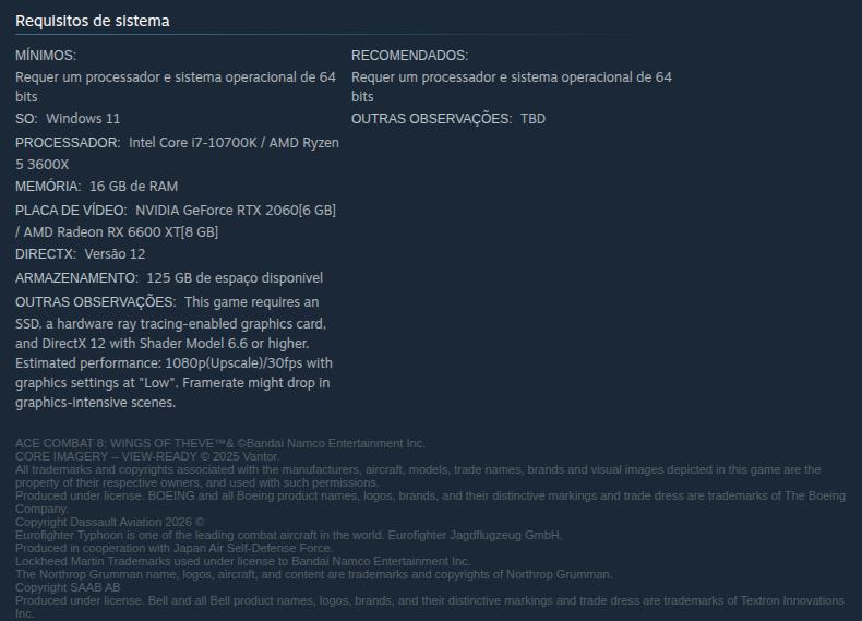 Ace Combat 8: Wings of Theve - requisitos de sistema