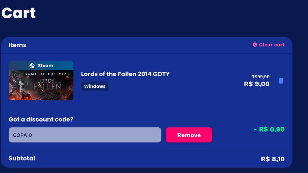Página de Lords of the Fallen GOTY na Nuuvem